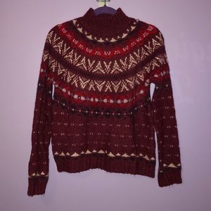 Maroon knit sweater